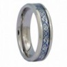 MJ 6mm Blue Celtic Dragon Unisex Tungsten Carbide Ring Wedding Band Ring - CX12O43WQI1