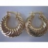 18 Karat Gold Filled 1 Inch Thick Lightweight Shrimp Hoop Earring - CC128HD3FRD