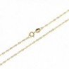 SWEETV 18K Gold Plated Sterling Silver 1.3mm Singapore Chain Necklace Fashion Jewelry- 16" - 30" - CE17YQZ0709