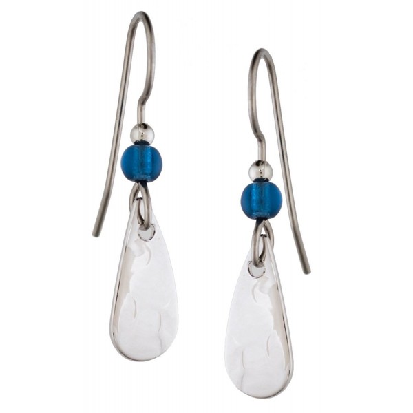 Silver Forest Silver-tone Drop Earrings with Blue Bead E-8981 - CG11BS8AQXP Silver Forest Silver-tone Drop Earrings with Blue Bead E-8981 - CG11BS8AQXP