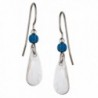 Silver Forest Silver-tone Drop Earrings with Blue Bead E-8981 - CG11BS8AQXP