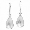 Curved Hammered Teardrop Sterling Earrings in Women's Drop & Dangle Earrings