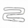 2.5mm Sterling Silver Venetian Box Chain Necklace with Extra Durable Protective Finish - C617Y0ZLN5I