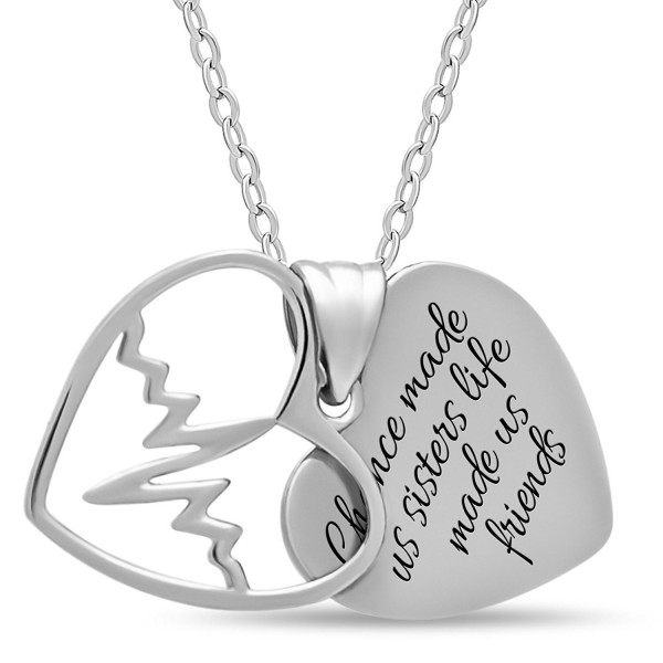 Sterling Silver Sister Necklace Forever - CE12FYZWJX3