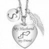 Cremation Jewelry My Husband My Friend Urn Necklace Angel Wing Memorial Keepsake Pendant for Ash - Alphabet S - C9185A4S8O6