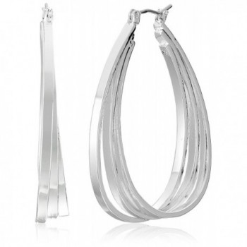 Napier "Simple Ears" Layered Open Work Hoop Earrings - Silver - CG12BTW1CPV