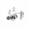 Zebra/tiger Striped Flip-flop Post Earrings [Island Style] - C811SS95JLH