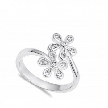 White Plumeria Flower Sterling Silver