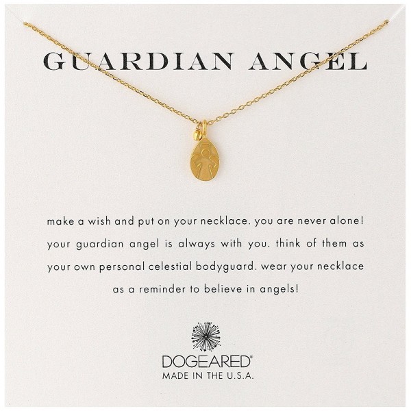 Dogeared 'Guardian Angel' Charm Bead Chain Necklace - Gold - C9187H2IACD