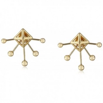 Rebecca Minkoff Womens Pyramid Fan Stud Earrings - Gold - C811MQB293J