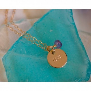 Aquarius Necklace Filled Simple Pendant
