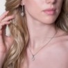 Bridesmaids Earring Necklace Jewelry Silver in Women's Jewelry Sets