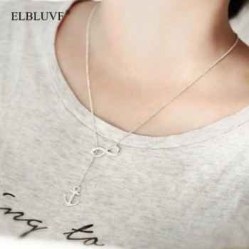 ELBLUVF Stainless Infinity Necklace 18inches