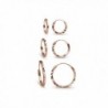 Sterling Silver Diamond Endless Earrings - Rose Gold Flash Sterling Silver - CC17Z3H6UQG