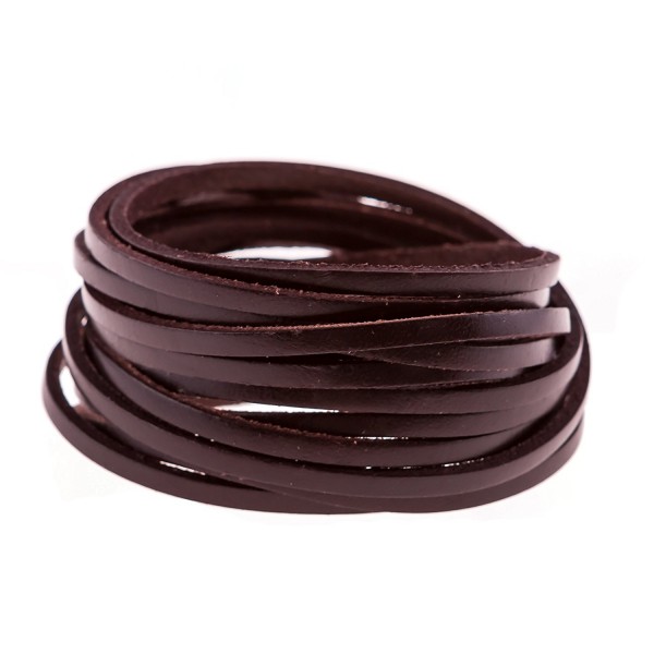 True Heart Style Genuine Leather Wrap Multi-strand 6 Strand Bangle Cuff Bracelet - Chocolate Brown - CQ11X1UNCVR
