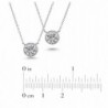 Solitaire Pendant Necklace Sterling Silver in Women's Pendants