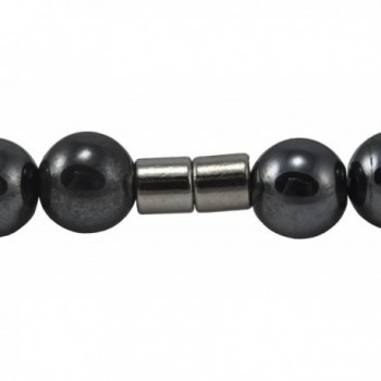 Magnetic Twisted Simulated Hematite Bracelet in Women's Link Bracelets