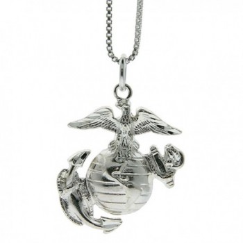 Sterling Silver Anchor Marines Pendant