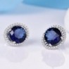 Electroplated Zirconia Sapphire Earrings Jewelry