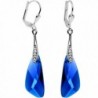 Body Candy Handcrafted Silver Plated Blue Inspire Dangle Earrings Created with Swarovski Crystals - CW114W6IMH3