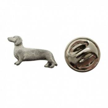 Dachshund Mini Pin ~ Antiqued Pewter ~ Miniature Lapel Pin ~ Sarah's Treats & Treasures - CD12H6UQAQ5