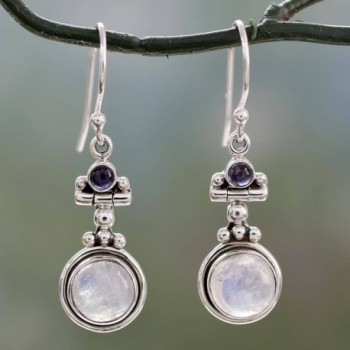 NOVICA Sterling Rainbow Moonstone Earrings in Women's Drop & Dangle Earrings