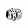 CharmsStory Sterling Silver Live Love Laugh Charm Blue Synthetic Crystal Beads Charmss For Bracelets - CF129IM3Z1N