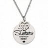 Side By Side or Miles Apart- We Are Sisters Connected By Heart Sister Pendant Necklace - CV12H8RWF2Z