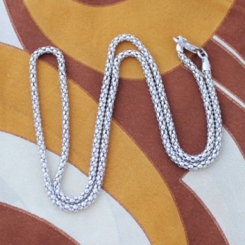 Sterling Silver thick Popcorn Necklace