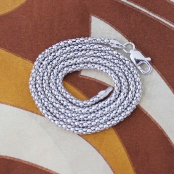 Sterling Silver thick Popcorn Necklace in Women's Chain Necklaces