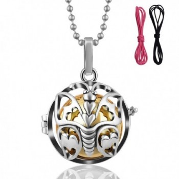 AEONSLOVE Butterfly Silver Plated Angel Caller Harmony Bola Women Soothing Necklace Pendant - Gold - C017AAQ906R