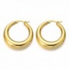 Stainless Hollow Circle Huggie Earrings in Women's Hoop Earrings