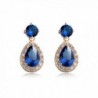 Teardrop Sapphire Swarovski Elements Earrings - C5124KLT9M1