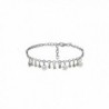 Anklet Feet Butterfly Pendant Charm Bracelet String Bangle Women Jewelry - Silver - CA182KMNG74