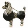 Vintage Design Black Poodle Dog Brooch Pin Animal Jewelry - CE119QBVV8L