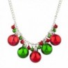 Lux Accessories Silvertone Christmas X-Mas Holiday Jingle Bells Necklace - CR12LQ58ATV