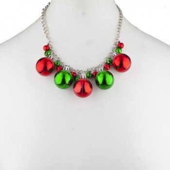 Lux Accessories Silvertone Christmas Necklace