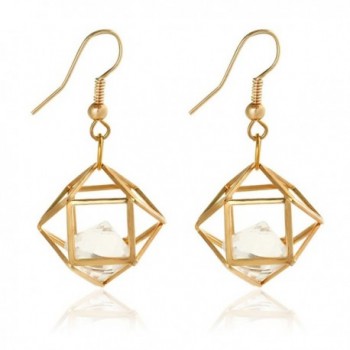 Women's Gold Cutout Diamond Chandelier Tiered Dangle Earrings - Rose Gold - CH187EDGCE2