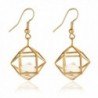 Women's Gold Cutout Diamond Chandelier Tiered Dangle Earrings - Rose Gold - CH187EDGCE2