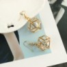 Womens Cutout Diamond Chandelier Earrings