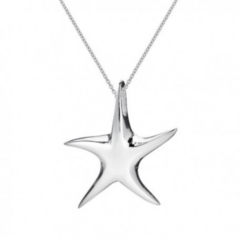 Whimsical Starfish .925 Sterling Silver Necklace - C511NR6HPK9