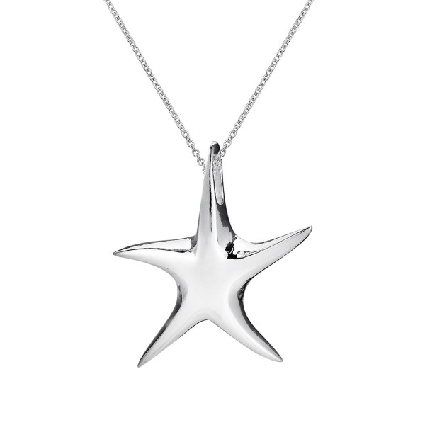Whimsical Starfish .925 Sterling Silver Necklace - C511NR6HPK9