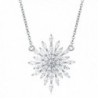 Carleen Sterling Snowflake Necklace Zirconia - Snowflake - C9184X3UC0U