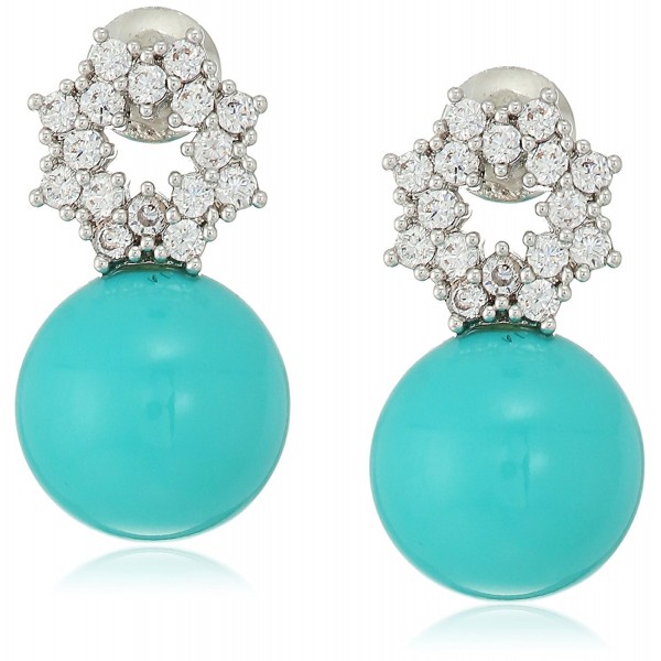 Collection Robin Simulated Zirconia Earrings - Blue - CM126M99TDN