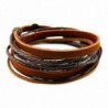 Cherryzz Fashion Brown Soft Leather Wristband Wrip Bracelet - CR1258W2HGV