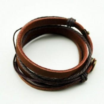 Cherryzz Fashion Leather Wristband Bracelet in Women's Wrap Bracelets
