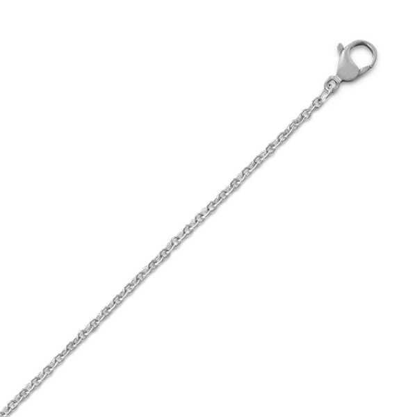 316L Stainless Steel Cable Chain Necklace 2mm Wide - C7112W9ELJZ