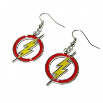 DC Comics Silvertone Lightning Earrings