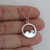 Sterling Mountain Landscape Pendant Necklace