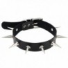 FM42 Unisex Simulated Leather PU Punk Rock Gothic Spikes Rivets Choker Collar Necklace (15 Colors) - CU17YTAN8LW